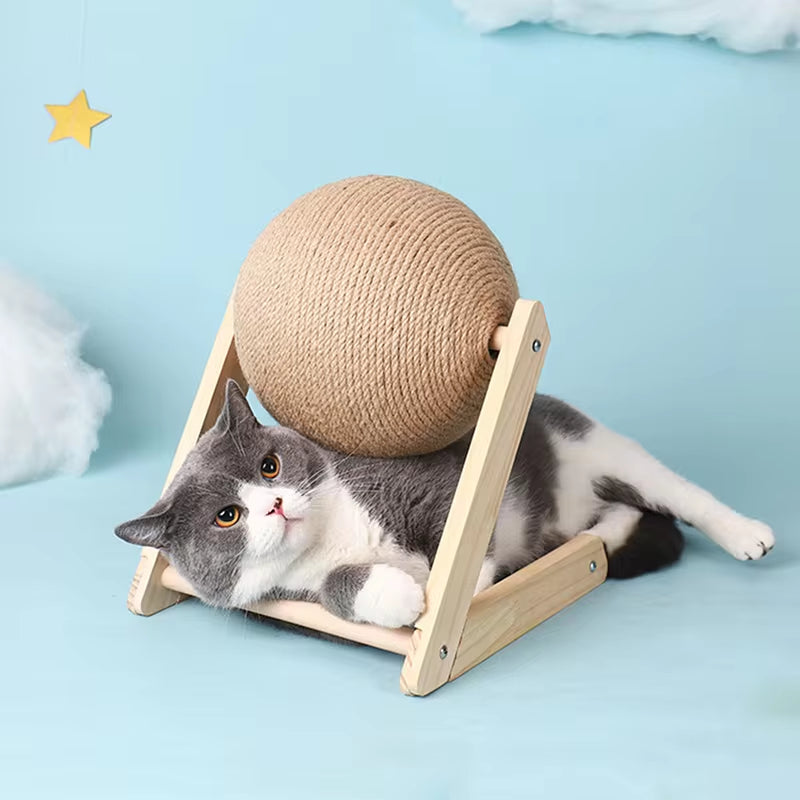 Sisal Rope Cat Scratching Ball – Furniture Protection & Play Toy