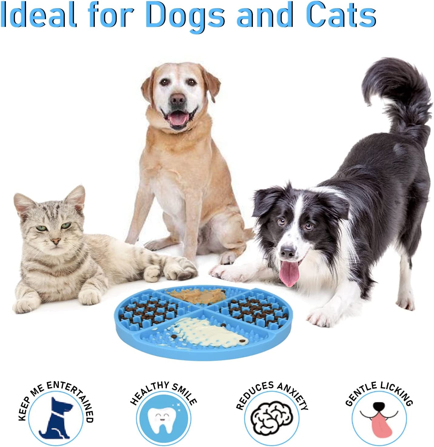 Slow Feeder Lick Mat – Anxiety Relief & Enrichment for Dogs & Cats