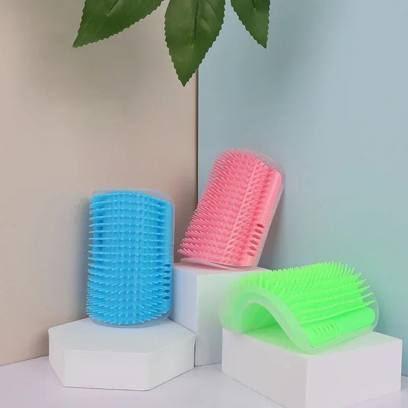 Cat Self-Grooming Wall Brush with Catnip – Corner Massage Comb
