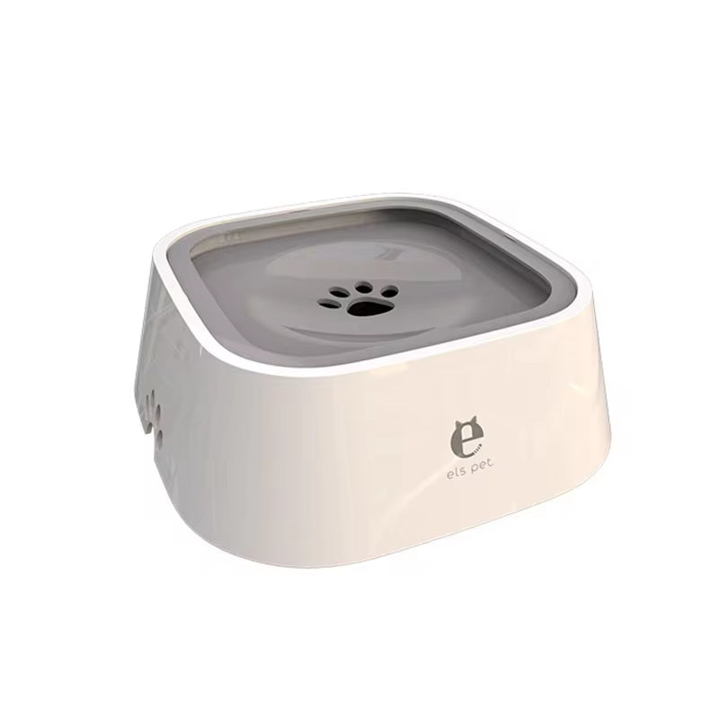 No-Spill Floating Pet Water Bowl – Anti-Wet Mouth & Slow Feeder
