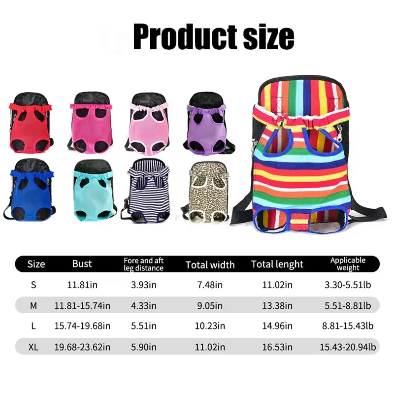 Breathable Pet Carrier Backpack – Front/Back Wear with Mesh Design