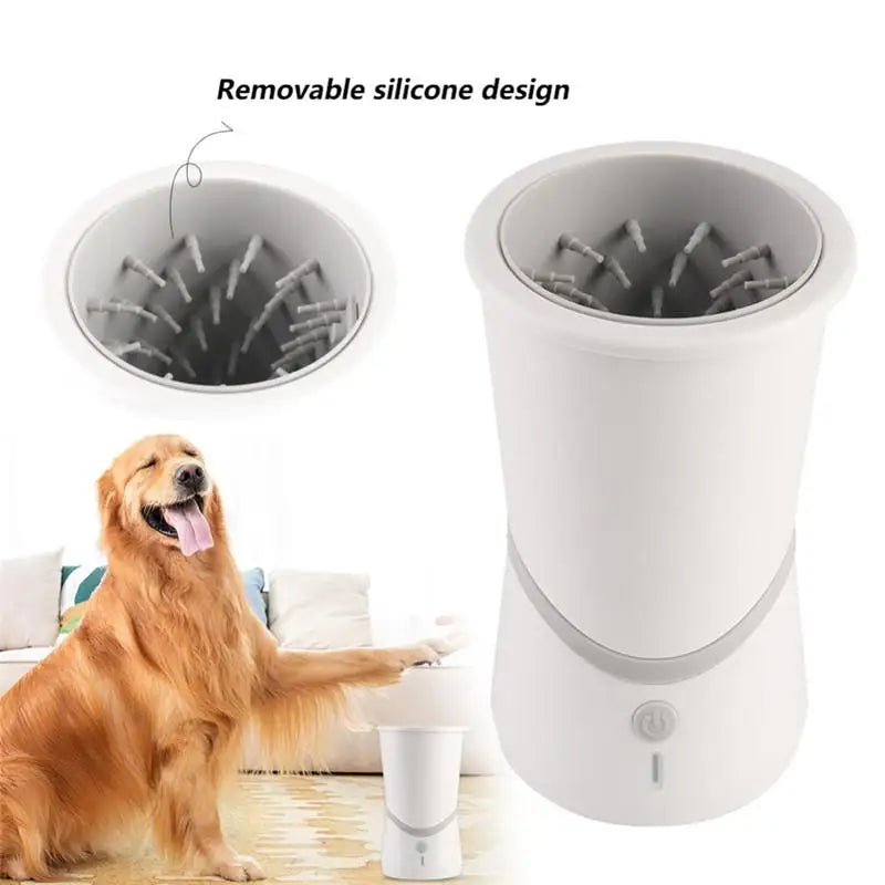 Automatic Dog Paw Cleaner Cup – USB Rechargeable Soft Silicone Washer