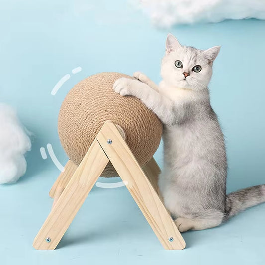 Sisal Rope Cat Scratching Ball – Furniture Protection & Play Toy