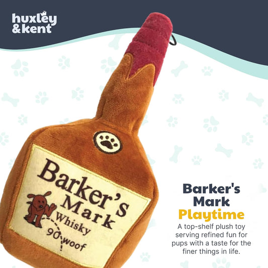 Plush Dog Toy with Squeaker – Durable Power Plush Stuffed Toy for Small & Large Dogs – Soft, Cute & Tough – Barker’s Mark, Large