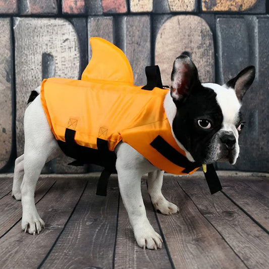 Dog Life Jacket with Shark Fin – Adjustable Safety Vest for Swimming