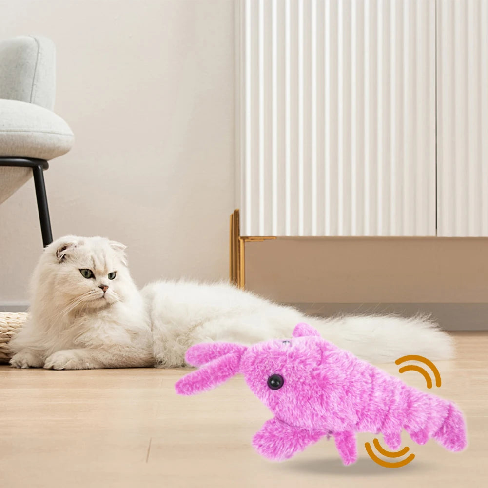 USB Rechargeable Floppy Lobster Cat Toy – Interactive Dancing Plush