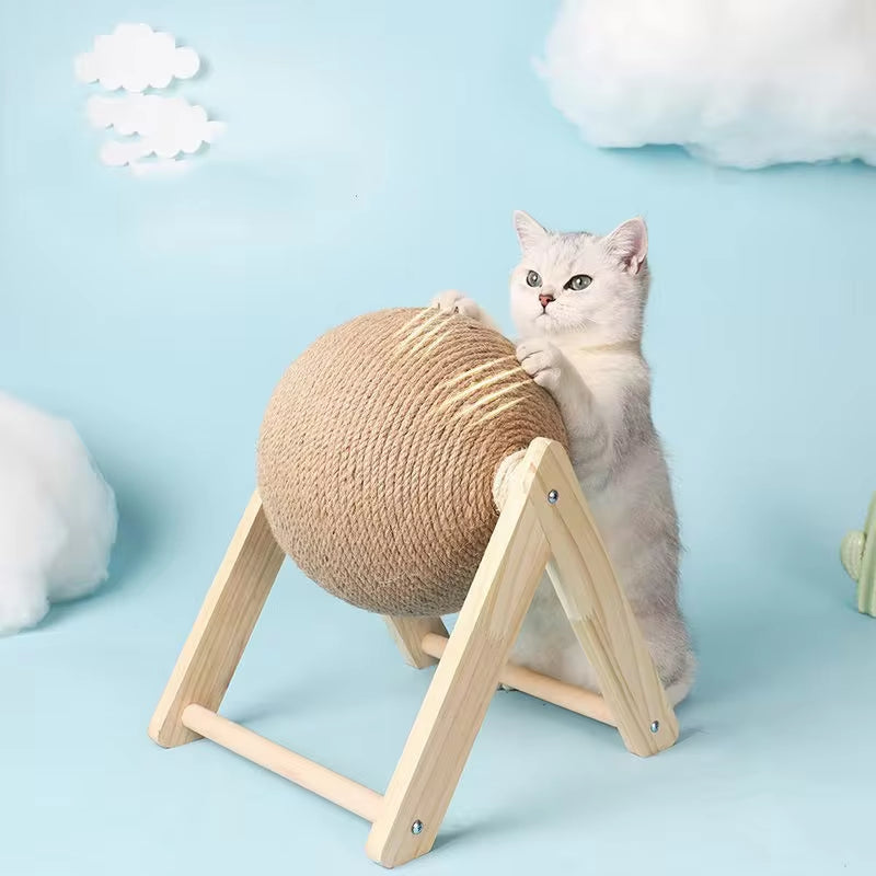 Sisal Rope Cat Scratching Ball – Furniture Protection & Play Toy