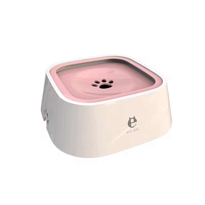No-Spill Floating Pet Water Bowl – Anti-Wet Mouth & Slow Feeder