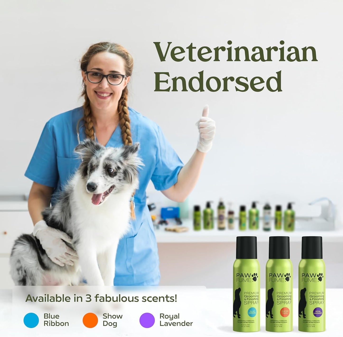 Pawfume Dog Detangler Grooming Spray – Royal Lavender – Long-Lasting Freshness, Hypoallergenic & Alcohol-Free – Coat Deodorizer & Moisturizer – 8oz