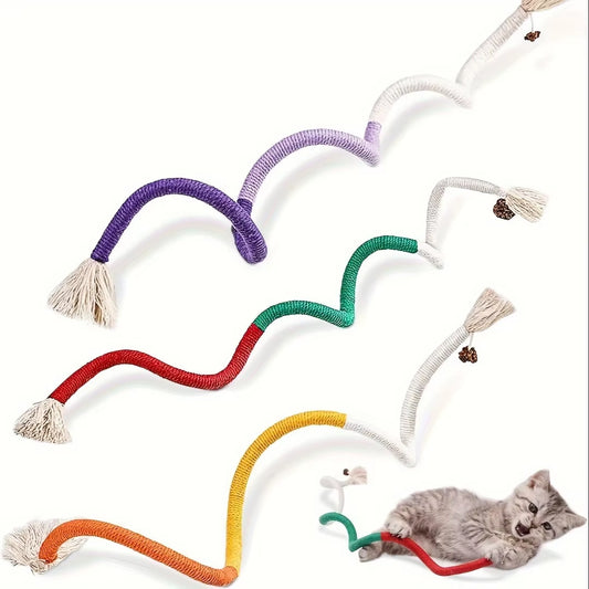 Catnip Rope Chew Toy – Cotton Teething & Teeth Cleaning for Cats