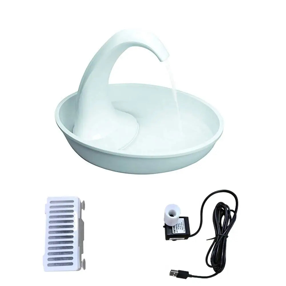 Automatic Swan-Shaped Pet Water Fountain – 2.34L Electric Drinking Dispenser