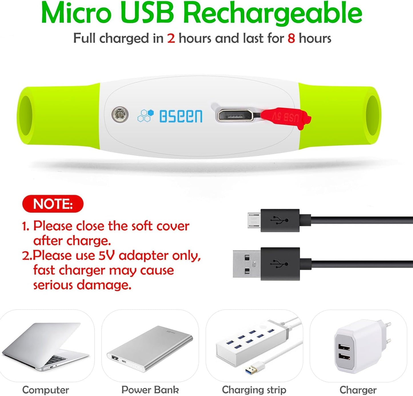 LED Dog Collar – USB Rechargeable Light-Up Safety Necklace for Small, Medium & Large Dogs – Adjustable, 3 Modes, 360° Visibility (Green)