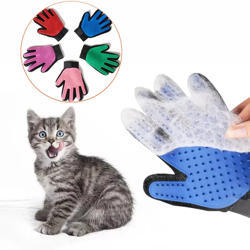 Pet Grooming Glove – Deshedding Brush & Massage Tool for Cats & Dogs