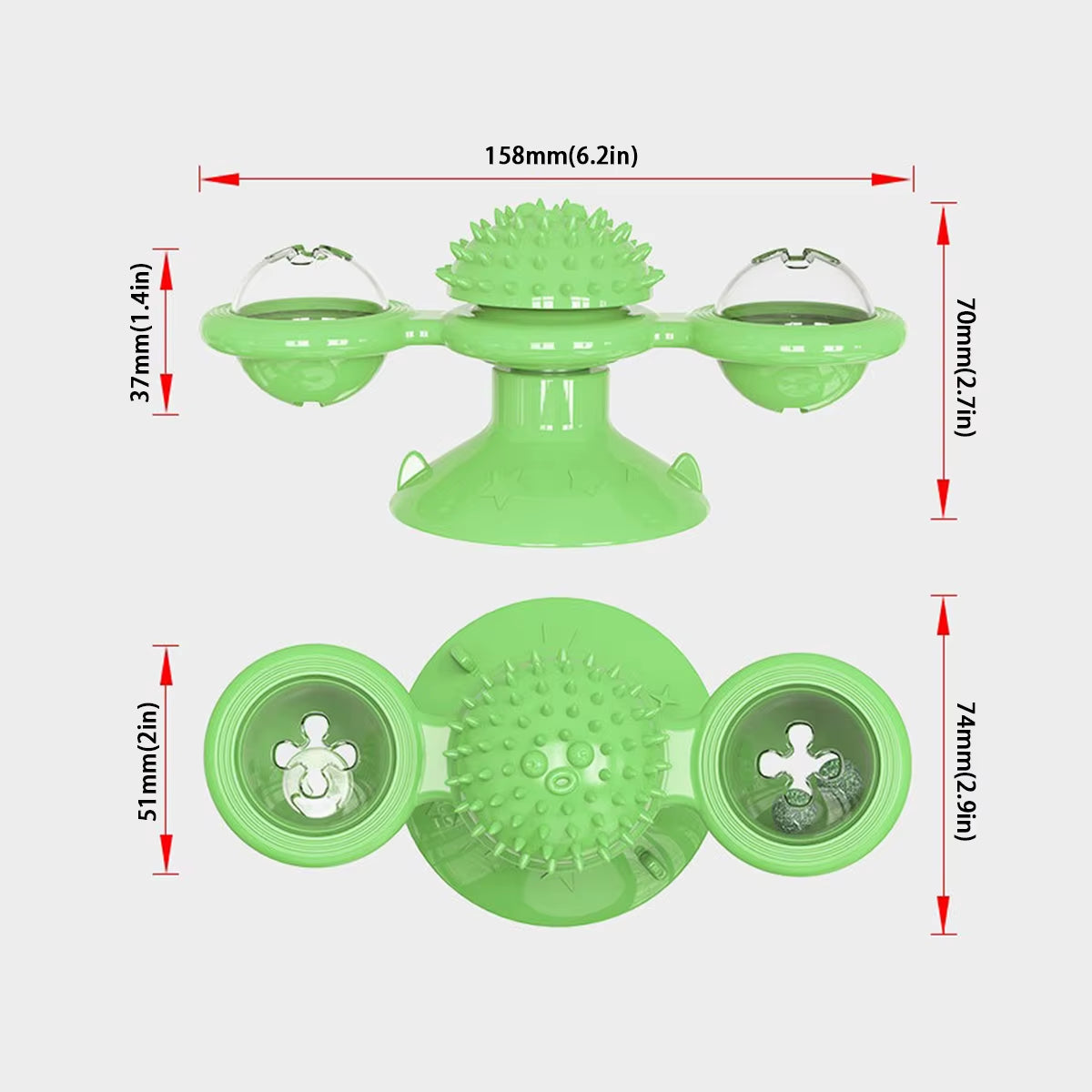 Multifunctional Cat Toy – Glowing Ball, Catnip & Suction Cup Design
