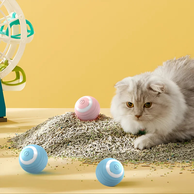 Smart Interactive Cat Ball – Auto Rolling & Rechargeable Toy
