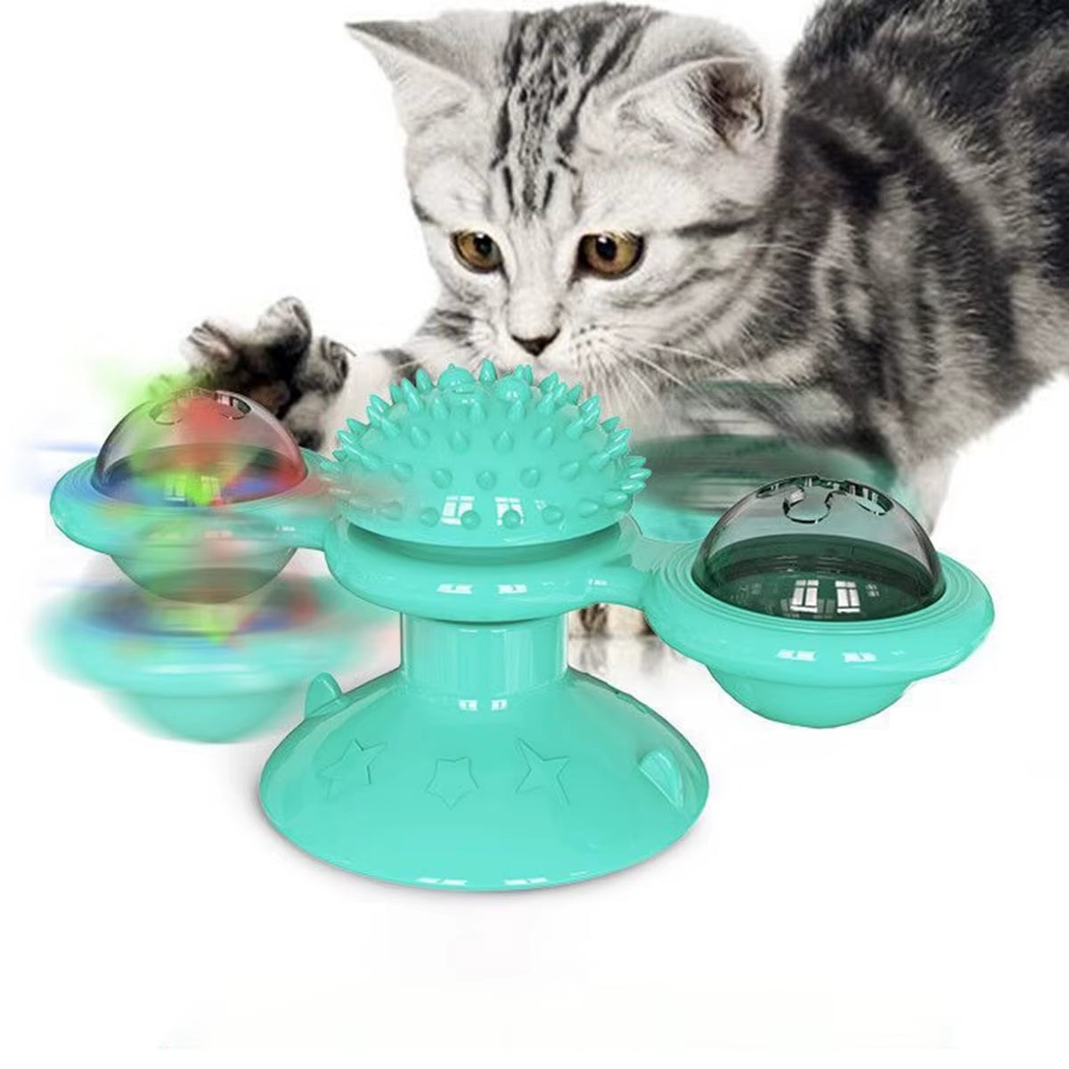 Multifunctional Cat Toy – Glowing Ball, Catnip & Suction Cup Design