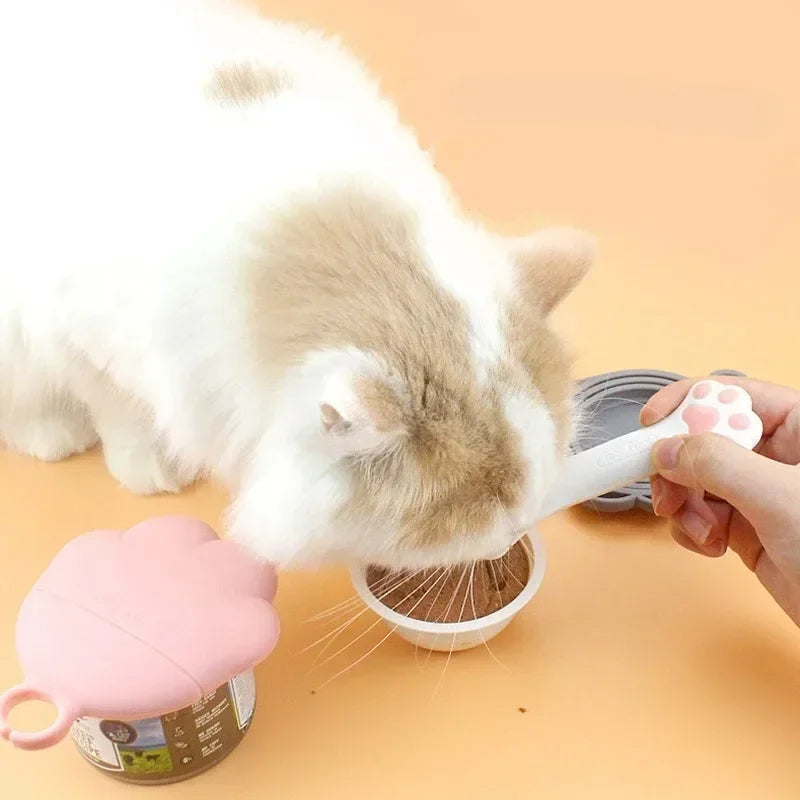 Long-Handled Pet Food Spoon – Can Opener & Feeding Scoop