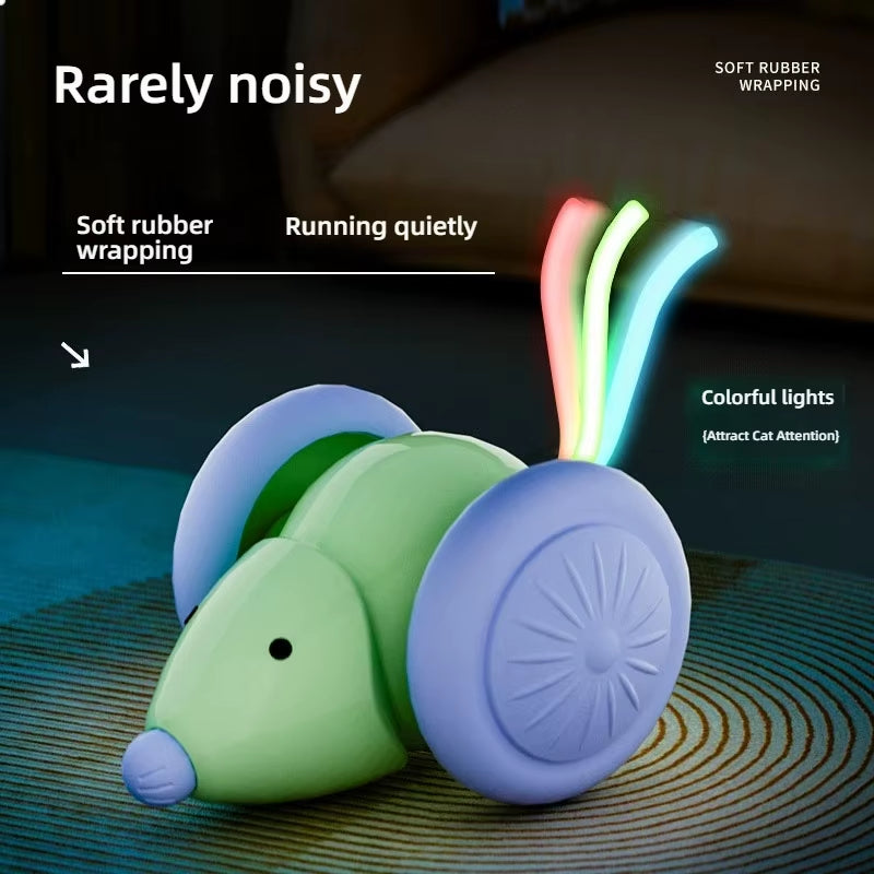 Interactive Electric Cat Toy – Smart Mouse Car with Obstacle Avoidance & Automatic Teaser