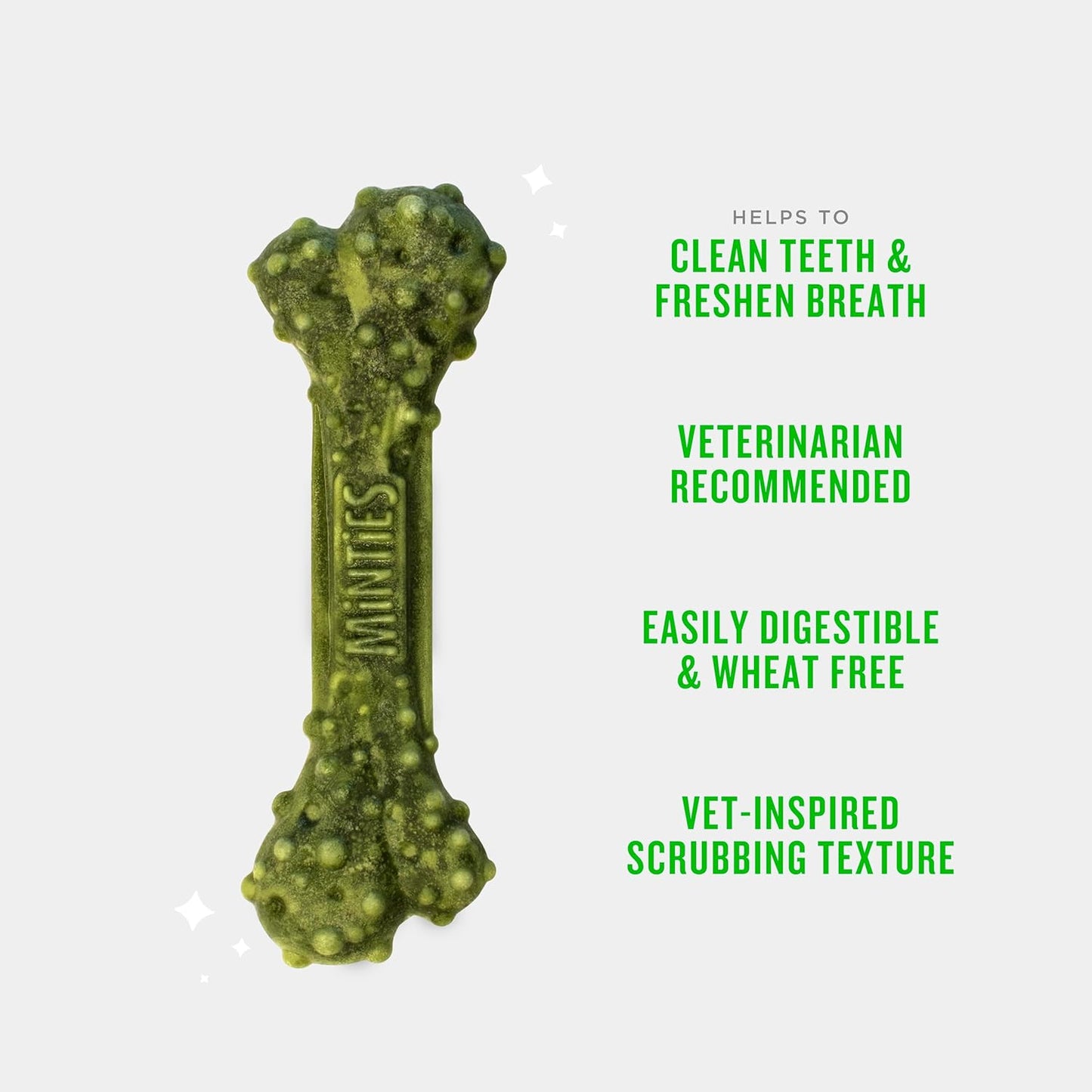 Dental Chews for Dogs, 40 Count, Vet-Recommended Mint-Flavored Treats for Tiny/Small Dogs 5-24 Lbs, Dental Bones Clean Teeth, Fight Bad Breath, and Removes Plaque and Tartar