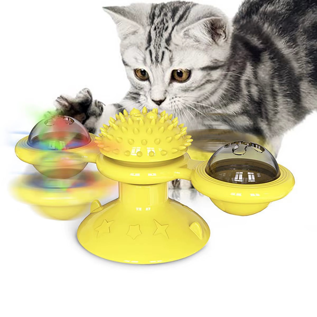 Multifunctional Cat Toy – Glowing Ball, Catnip & Suction Cup Design