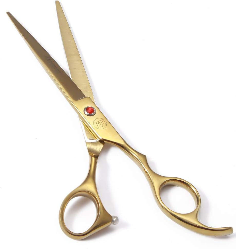 Professional Dog Grooming Scissors Set – 7"/8" Chunkers, Curved, Straight & Thinning Shears + Grooming Comb – Japanese 440C Steel, Ergonomic Design