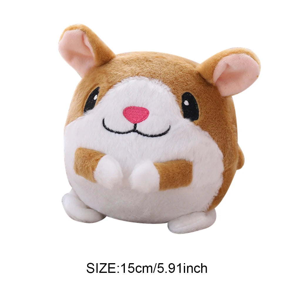 Interactive Plush Dog Toy – Self-Moving Bouncing Ball with Sound & Bite-Resistant Design
