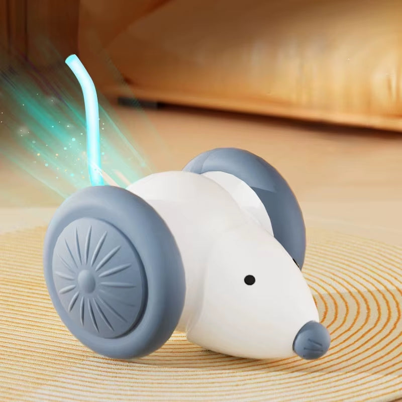 Interactive Electric Cat Toy – Smart Mouse Car with Obstacle Avoidance & Automatic Teaser