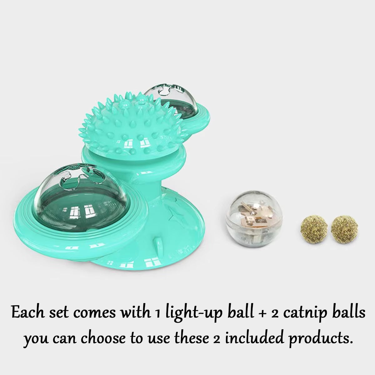 Multifunctional Cat Toy – Glowing Ball, Catnip & Suction Cup Design