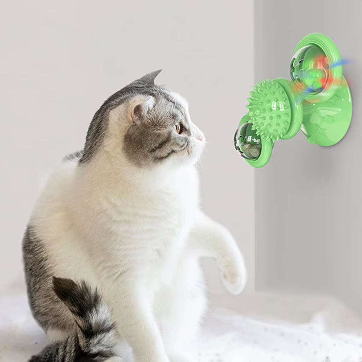 Multifunctional Cat Toy – Glowing Ball, Catnip & Suction Cup Design