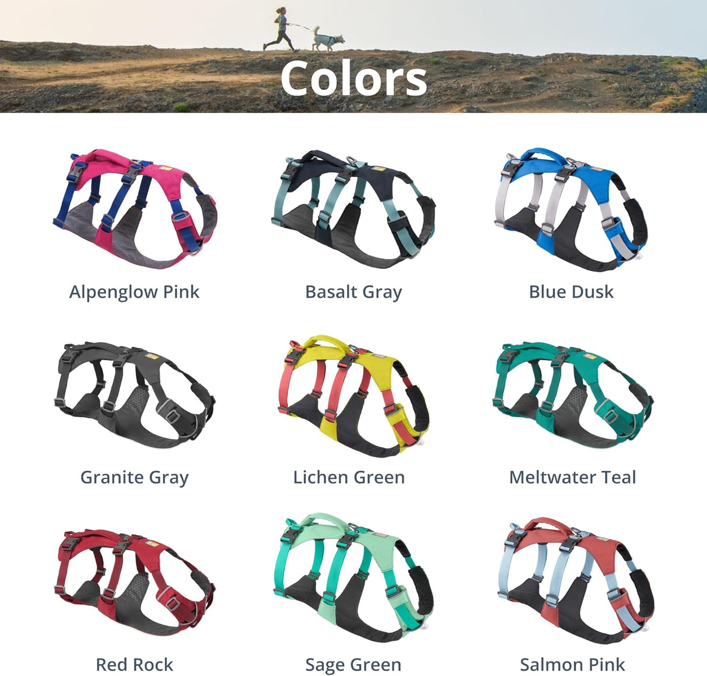 Flagline Dog Harness – Reflective, Padded No-Pull Harness with Handle (Meltwater Teal, Medium)