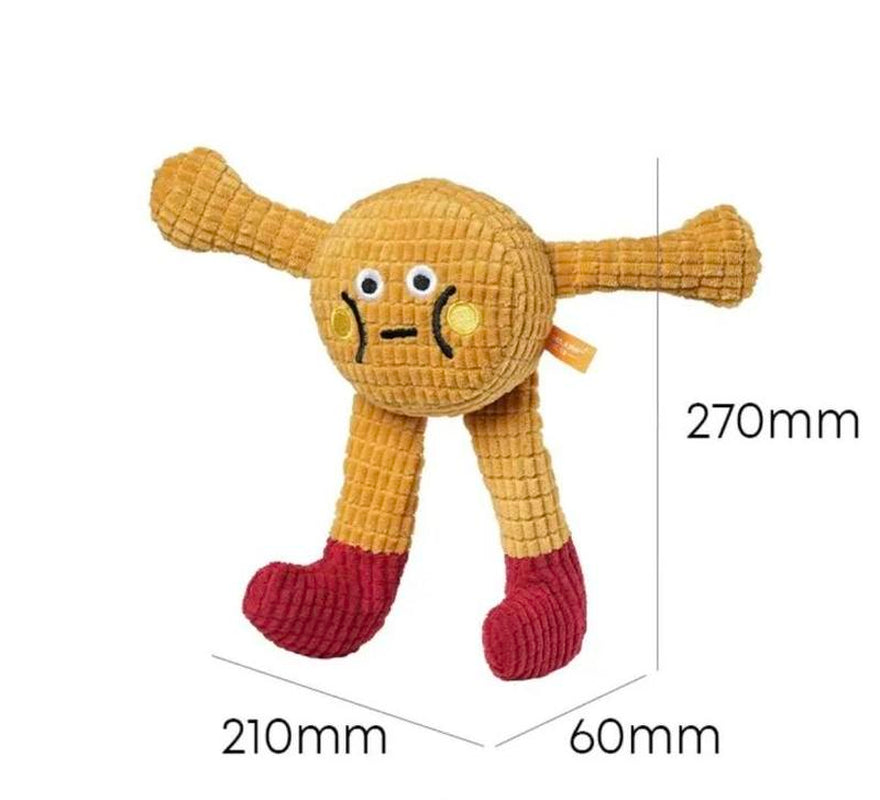 Handmade Waffle Pet Toy – Plush Squeaky Catnip Toy for Cats & Small Dogs, Durable Chew & Play Doll