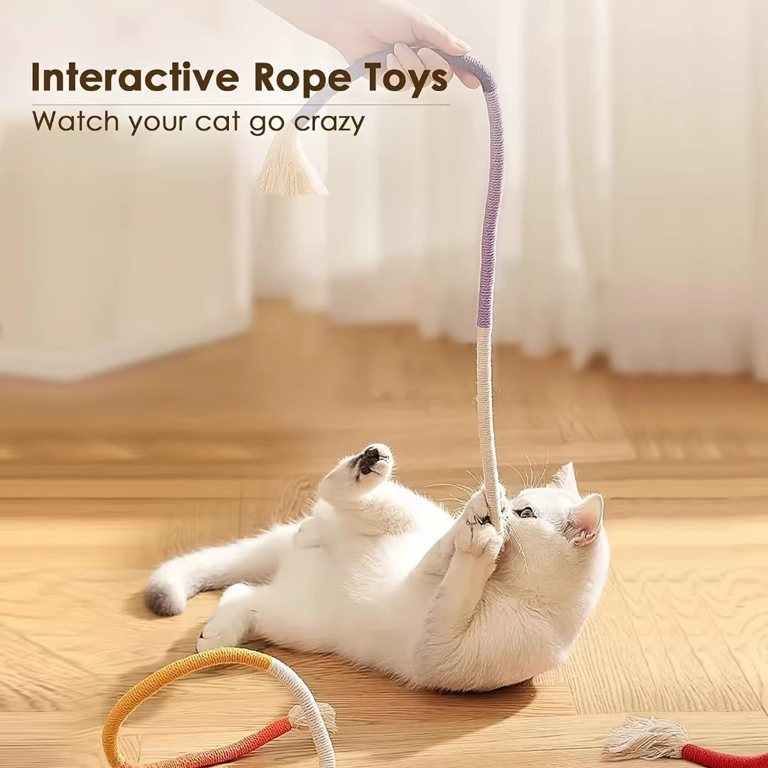 Catnip Rope Chew Toy – Cotton Teething & Teeth Cleaning for Cats
