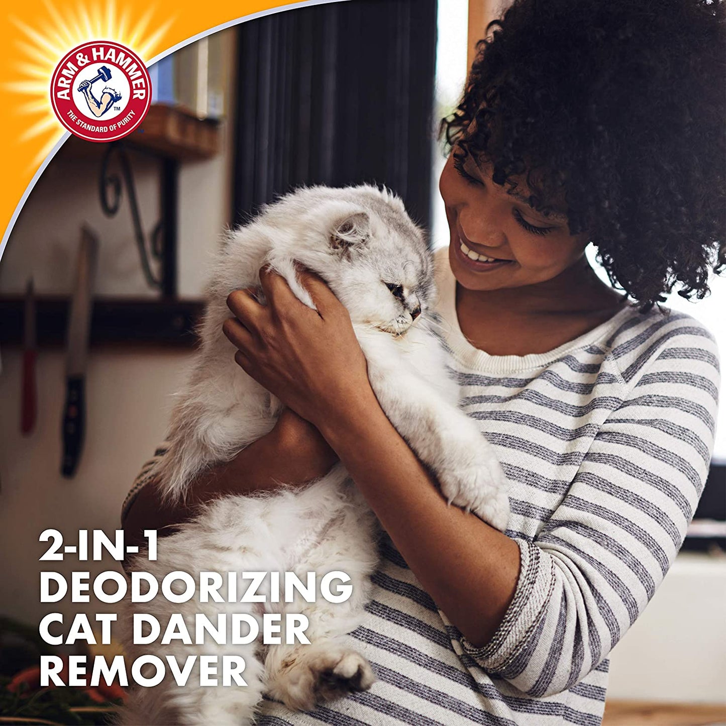Arm & Hammer 2-in-1 Cat Shampoo – Dander & Odor Control with Baking Soda, Lavender Chamomile – 20 fl oz