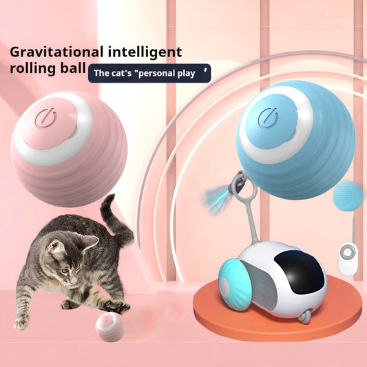 Smart Interactive Cat Ball – Auto Rolling & Rechargeable Toy
