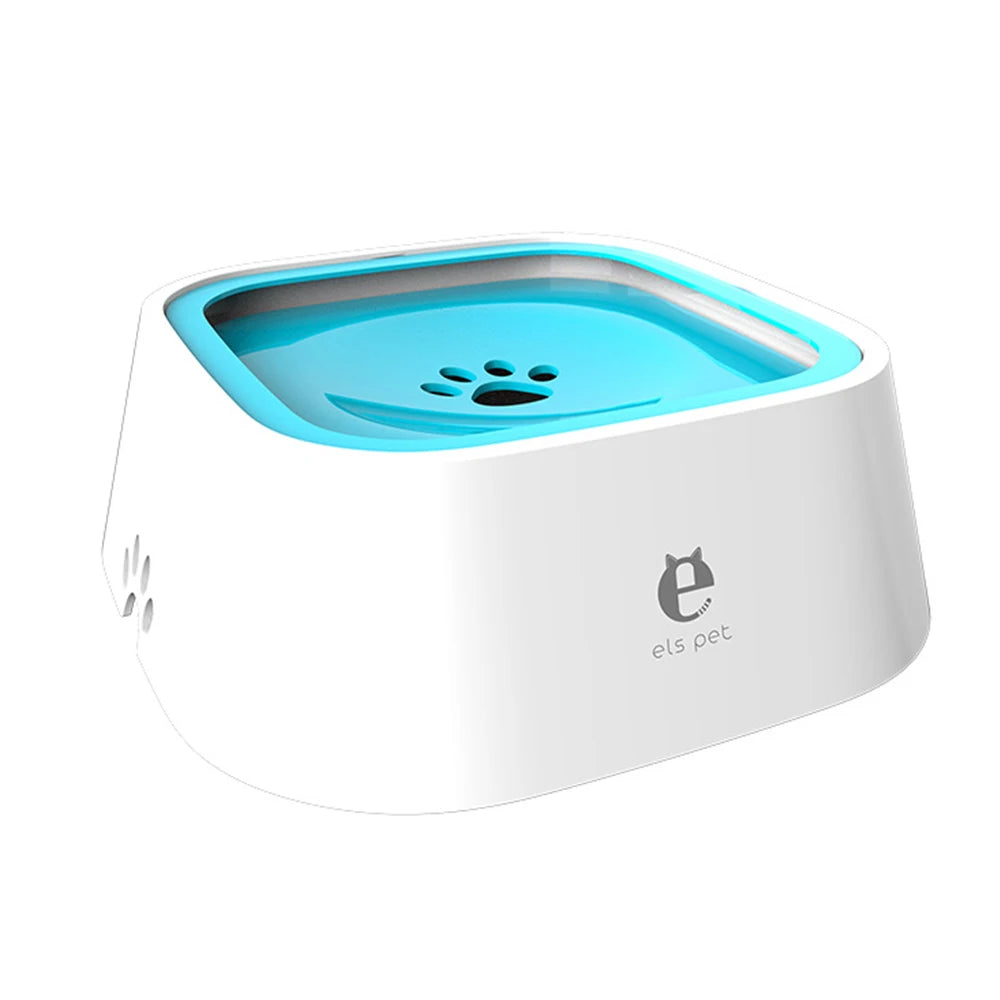 1.5L No-Spill Floating Pet Water Bowl – Anti-Wet Mouth & Slow Feeder