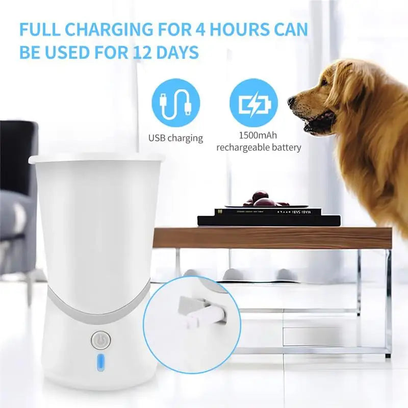Automatic Dog Paw Cleaner Cup – USB Rechargeable Soft Silicone Washer