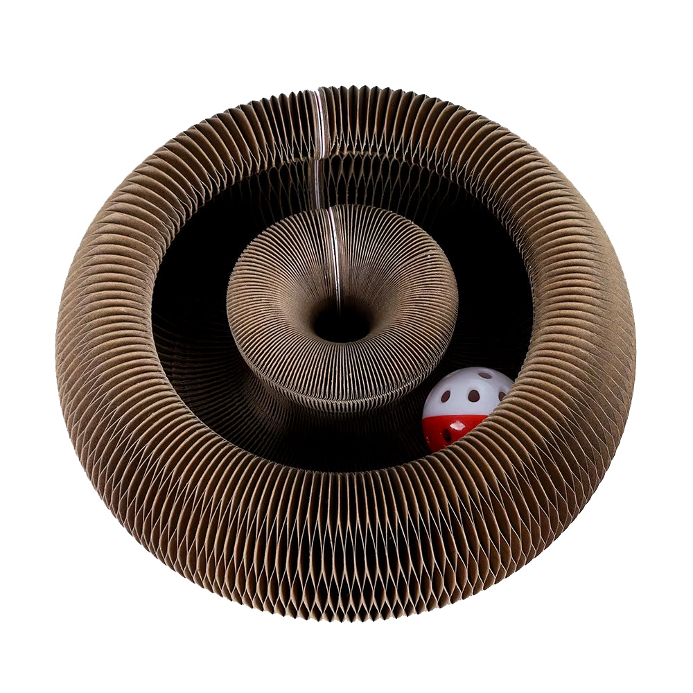 Foldable Cat Scratching Board – Interactive Accordion Design