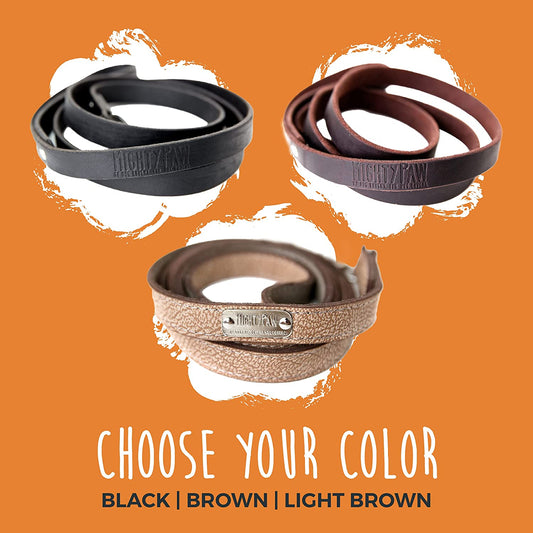 Leather Dog Leash – 100% Genuine Distressed Cowhide, Heavy-Duty for All Pet Sizes, Soft & Stylish Design – Mighty Paw