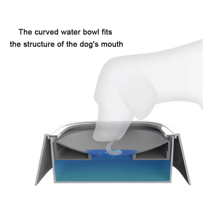 No-Spill Floating Pet Water Bowl – Anti-Wet Mouth & Slow Feeder
