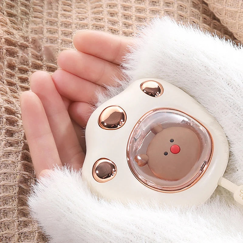 Rechargeable Cat Paw Hand Warmer – 1200mAh Portable USB Heater