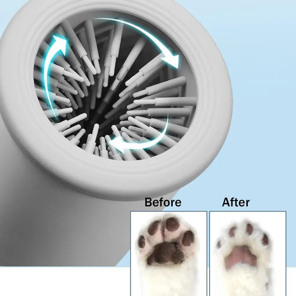 Automatic Pet Paw Cleaner Cup – USB Rechargeable with Soft Silicone Bristles