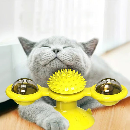 Multifunctional Cat Toy – Glowing Ball, Catnip & Suction Cup Design