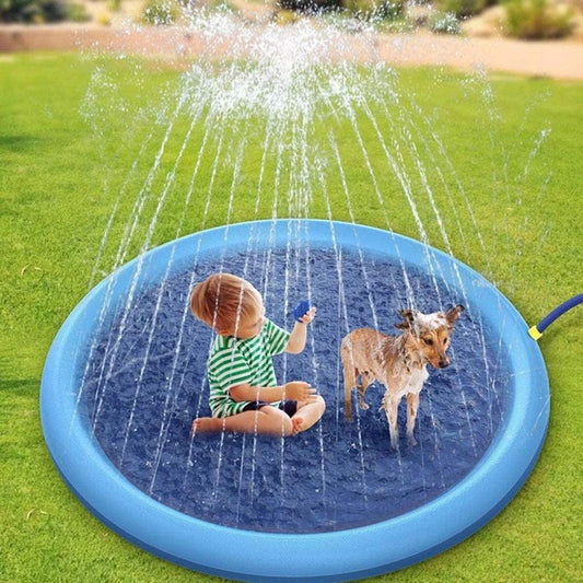 Dog Splash Pad – PVC Outdoor Water Play Mat for Summer Cooling Fun