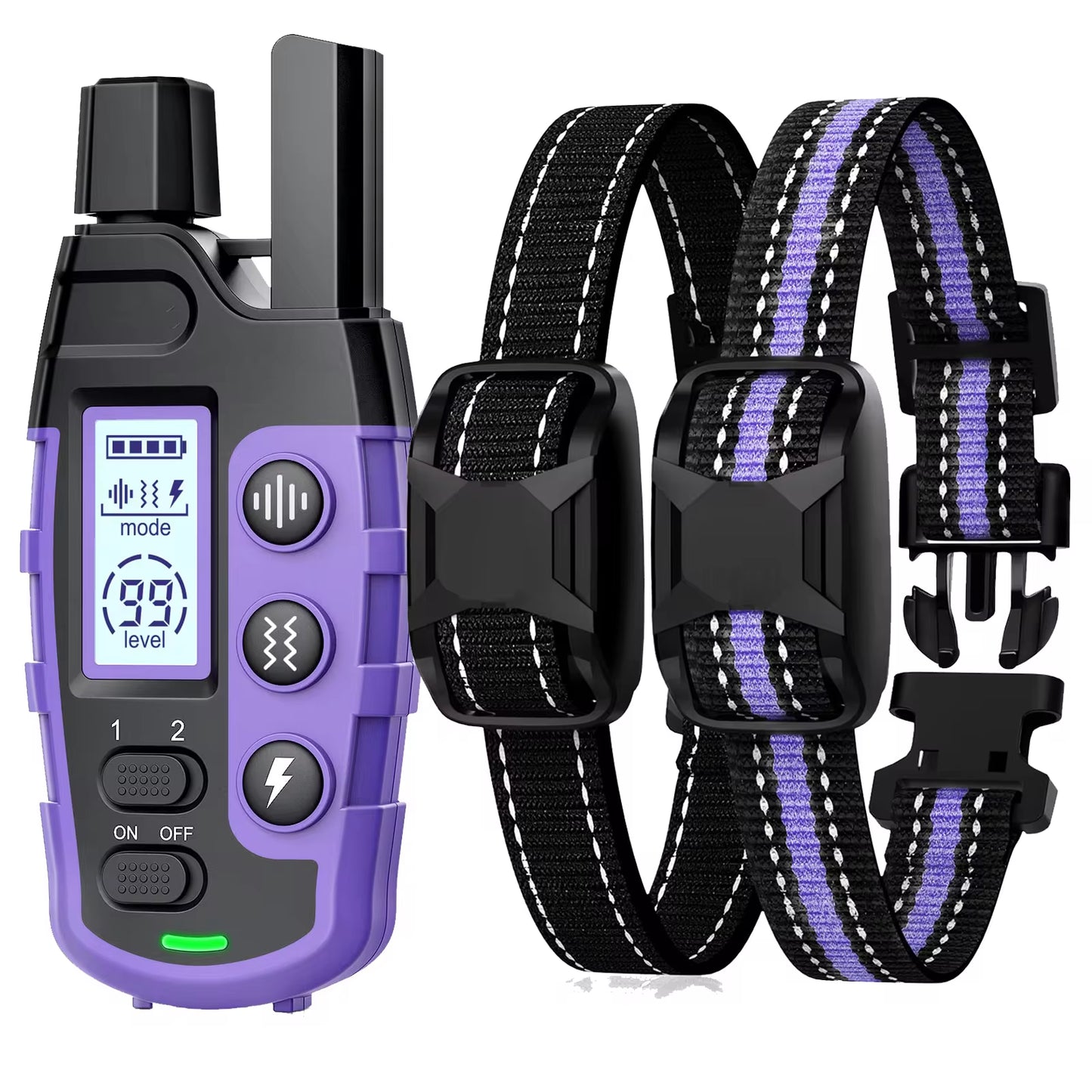 Waterproof Electric Dog Training Collar – 3300Ft Remote, Shock & Vibration