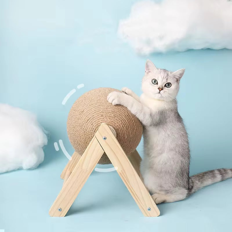 Sisal Rope Cat Scratching Ball – Furniture Protection & Play Toy