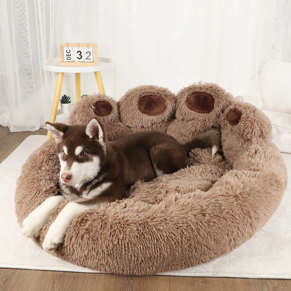 Plush Dog Sofa Bed – Washable, Warm & Comfortable for All Sizes
