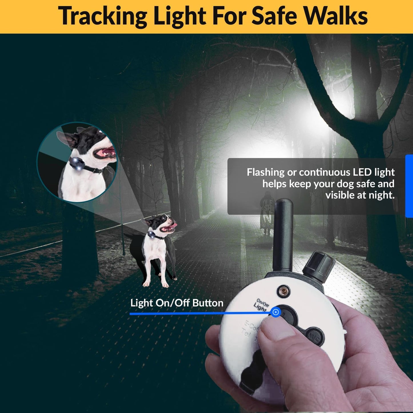 E-Collar Zen-300 Dog Training Collar – ½ Mile Range, Remote + Finger Clicker