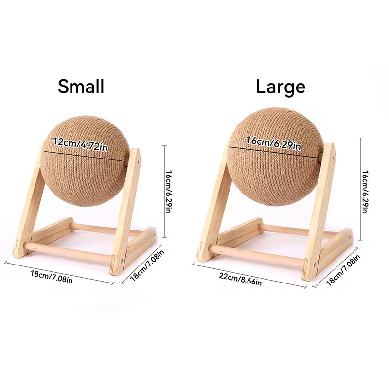 Sisal Rope Cat Scratching Ball – Furniture Protection & Play Toy