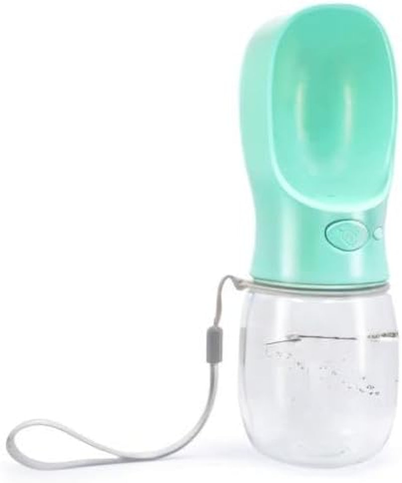 Dog Water Bottle – 12oz Leak-Proof Portable Pet Water Dispenser with 2.76" Wide Trough, BPA-Free Travel Bottle for Walking, Hiking & Outdoor Use (Blue)
