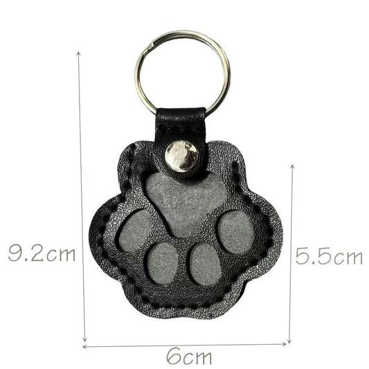 Pet Hair Keepsake Keychain – DIY Cat & Dog Memorial Pendant with PU Leather Tag for Fur & Paw Print Storage
